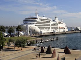 The Silver Spirt docked at Cunninham Pier in Geelong