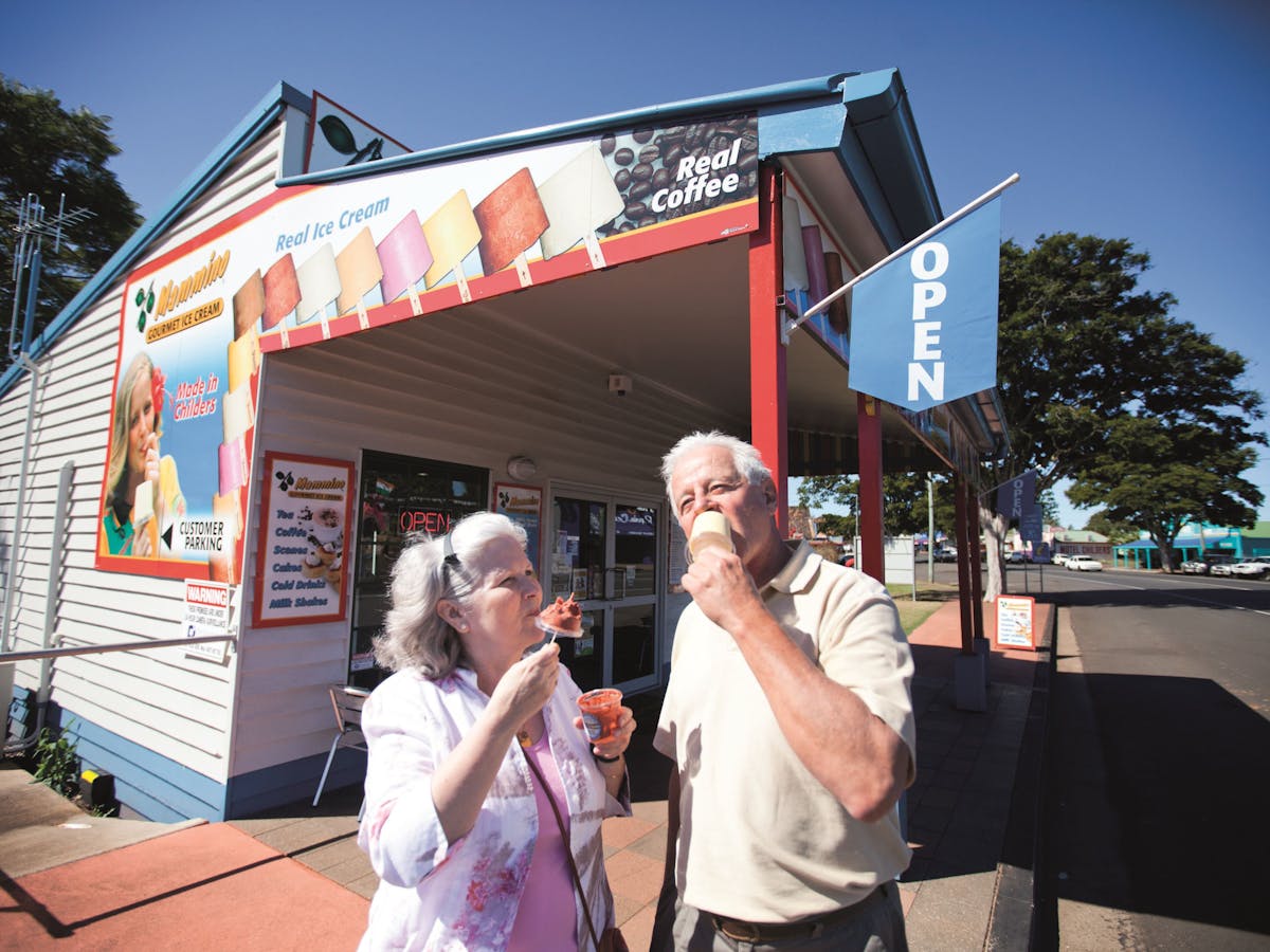 Enjoy a Mamminos gourmet icecream in Childers Enjoy a Mamminos gourmet icecream in Childers