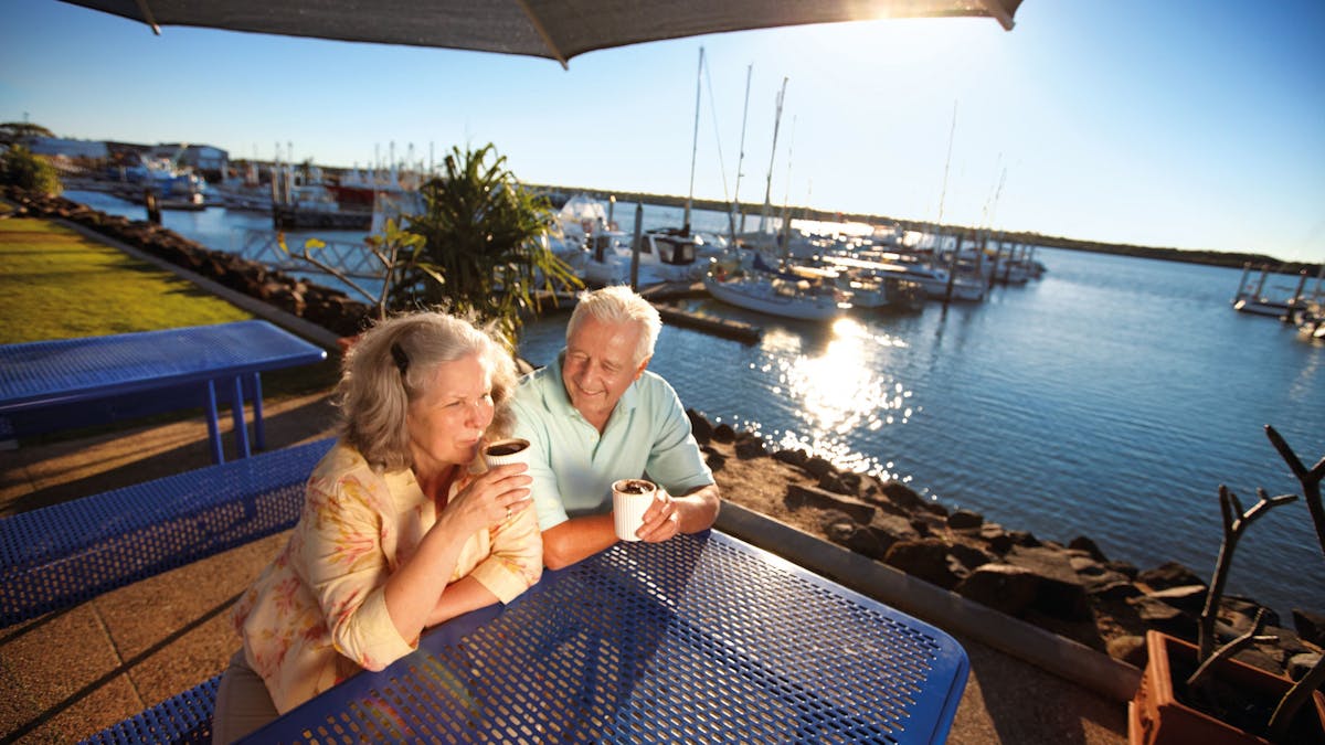 Coffee at the Bundaberg Port Marina