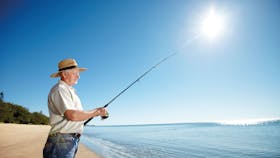 Fishing at Woodgate Beach
