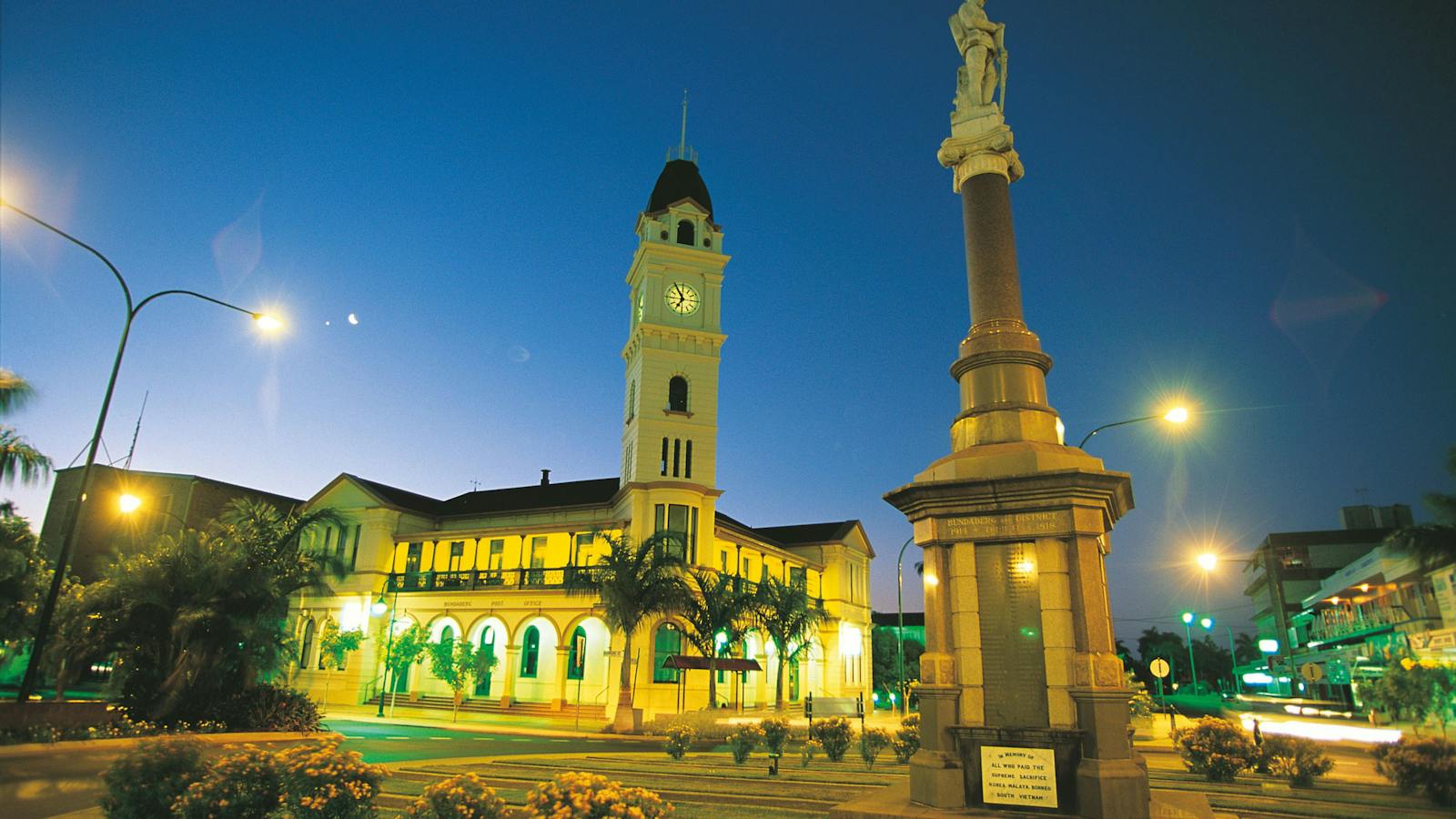 Bundaberg Post Office by Night