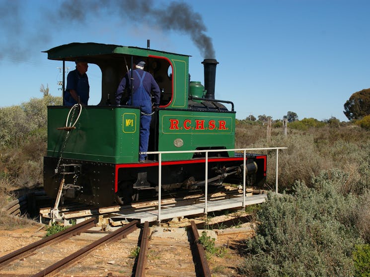 Steam Locomotive "Lukee on the turntable