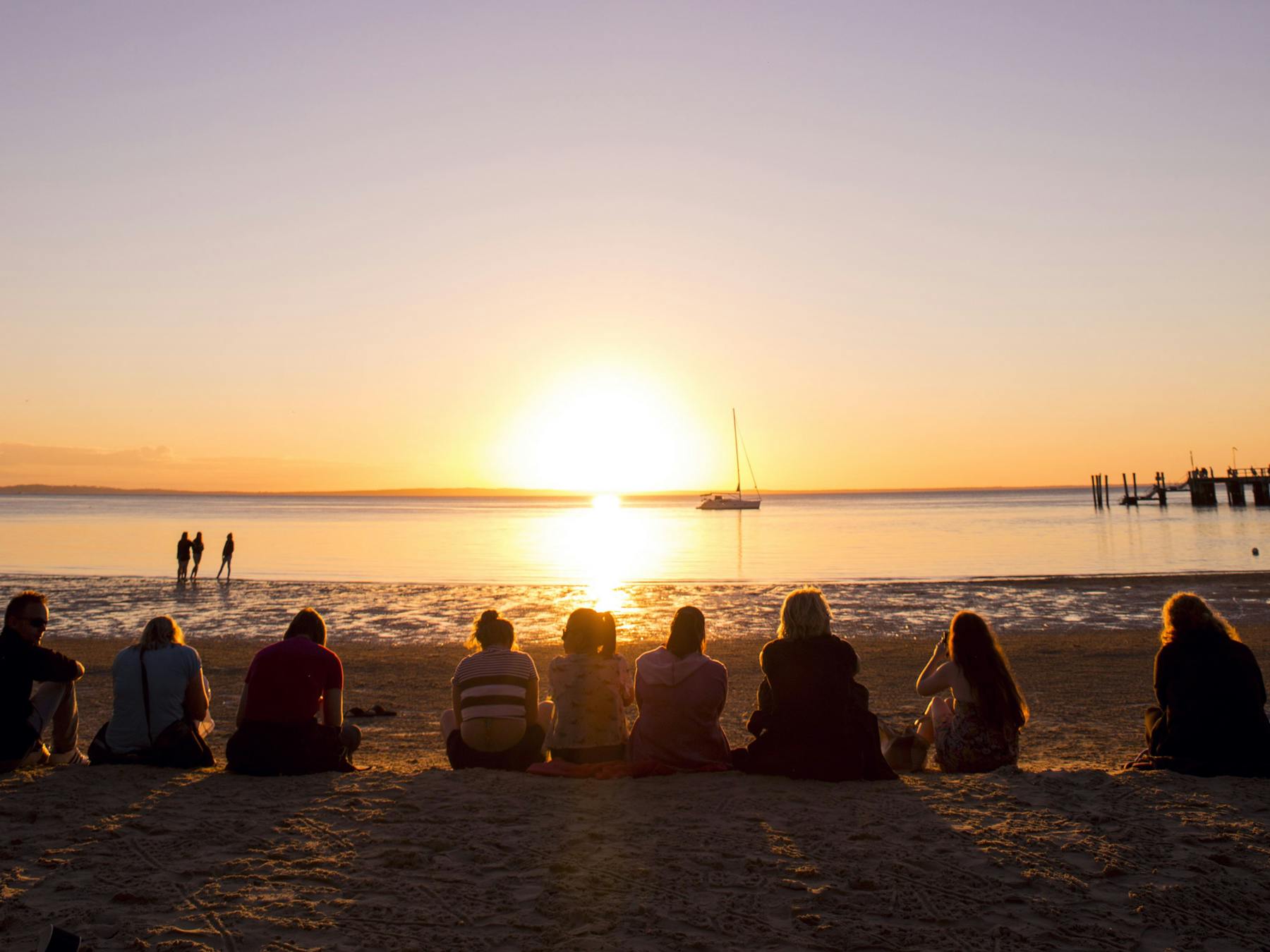 Sunset on Fraser Island beaches