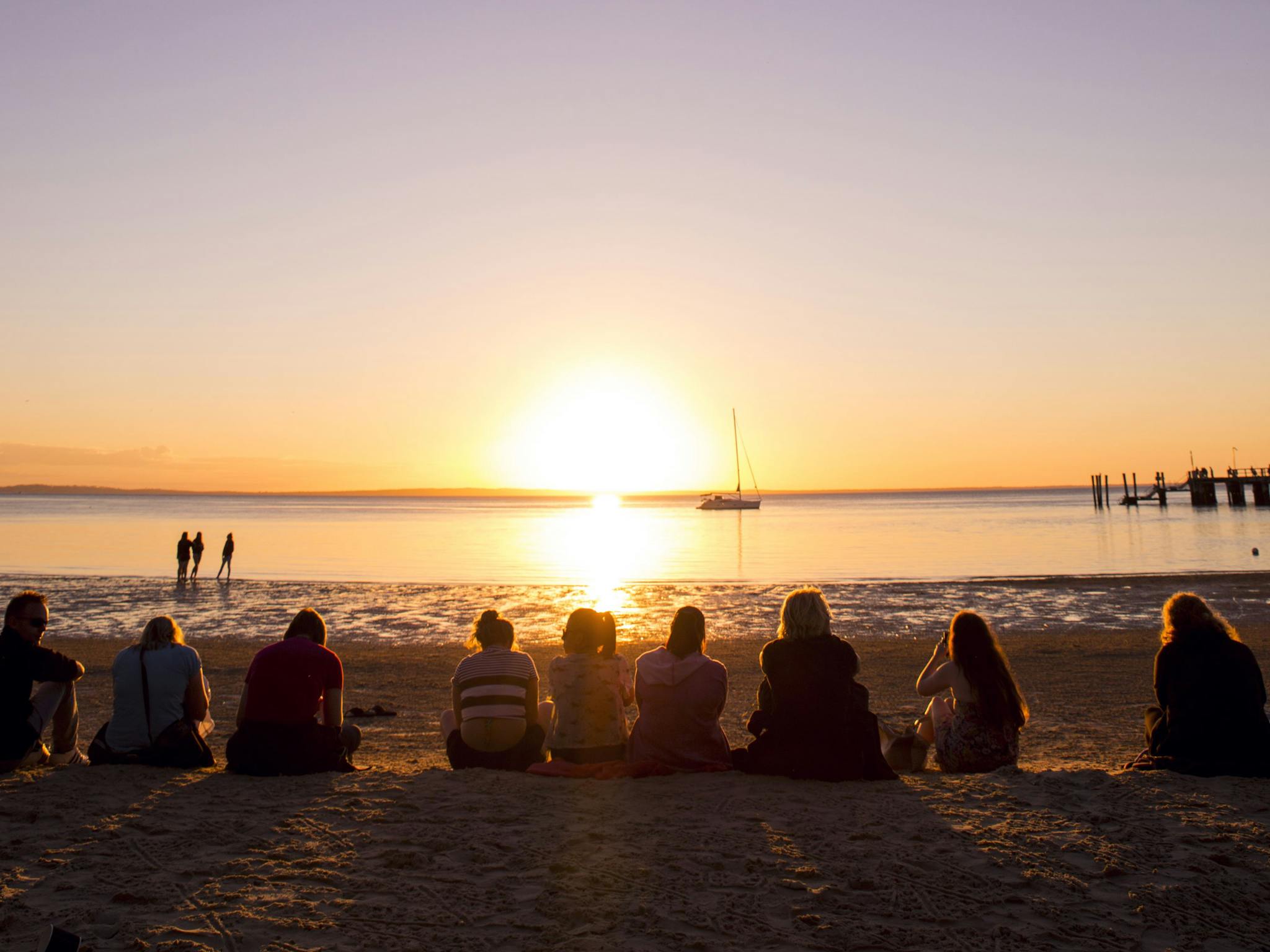 Sunset on Fraser Island beaches