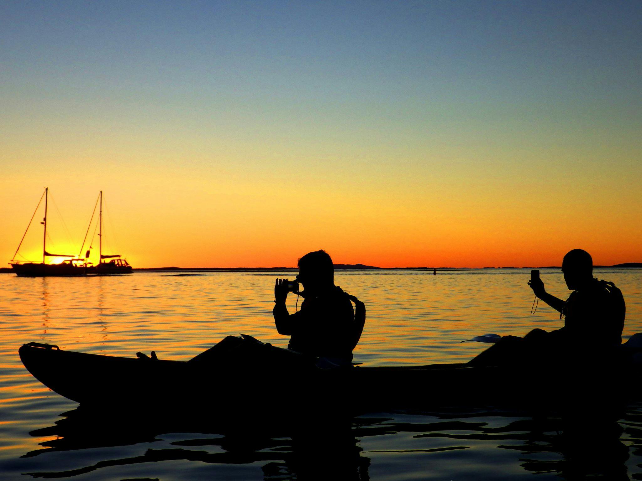 Ocean sunsets you can "tour" with 1770 Liquid Adventures