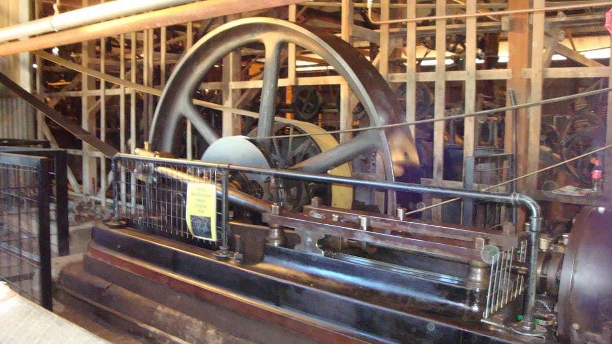 Blackall Historical Woolscour, steam engine, wool industry,