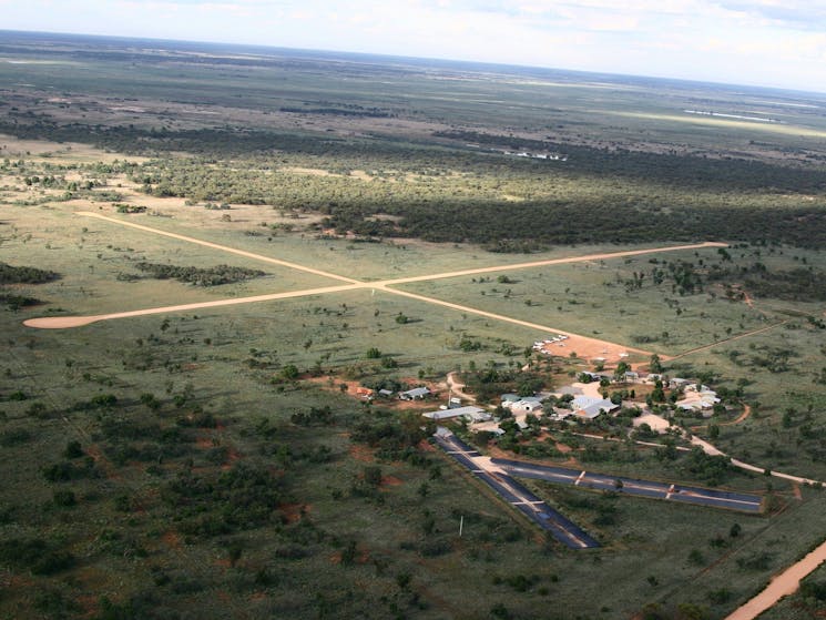 Aerial picture and Airstrip
