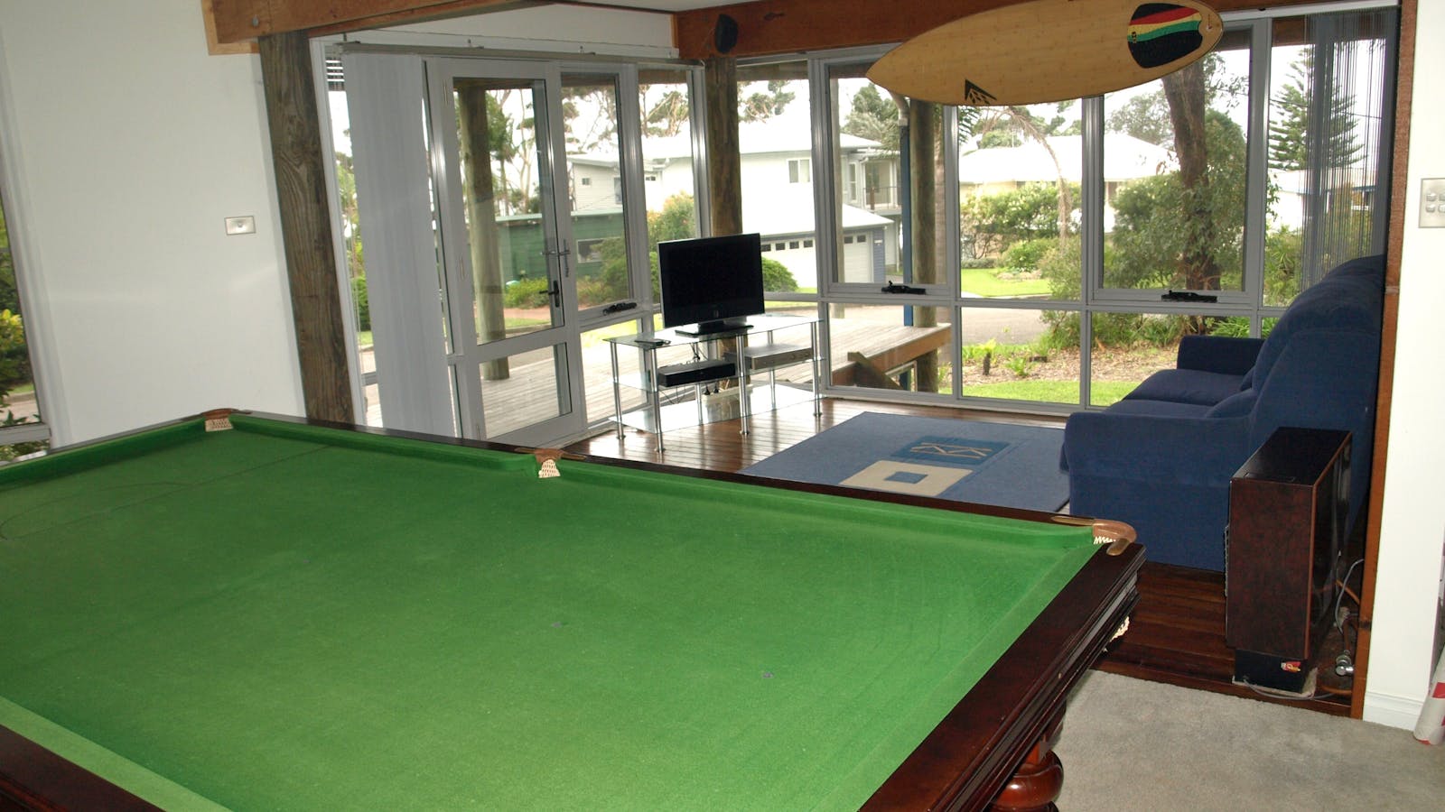 Pool room and guest lounge