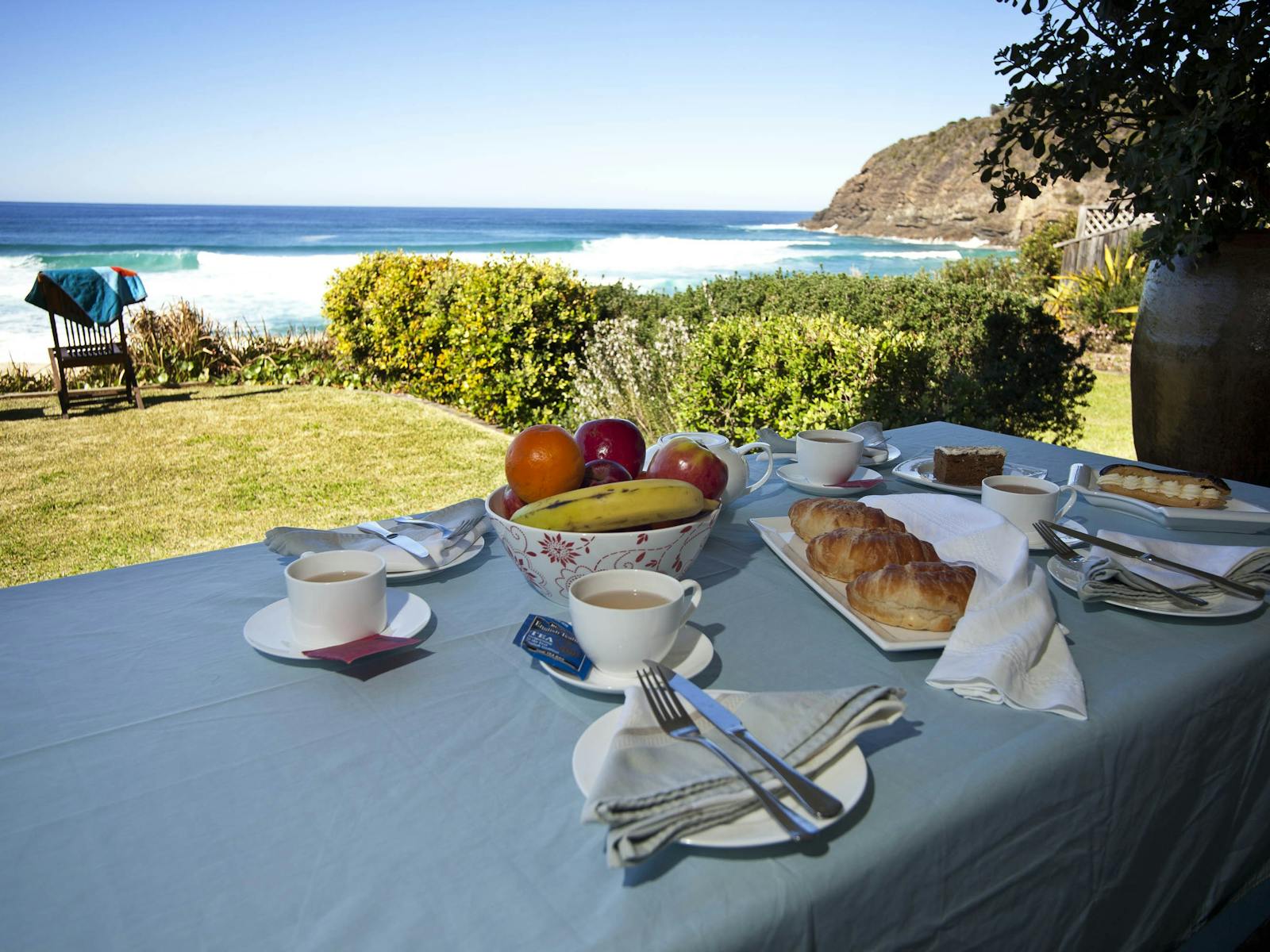 Enjoy the view from the covered veranda.