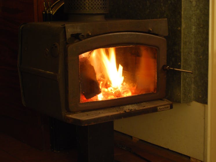 Each cabin has a slow combustion stove