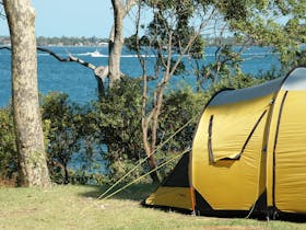 Camping at Wangi Point Lakeside Holiday Park