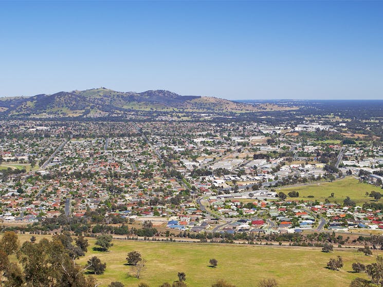 View of Wodonga from Huon Hill