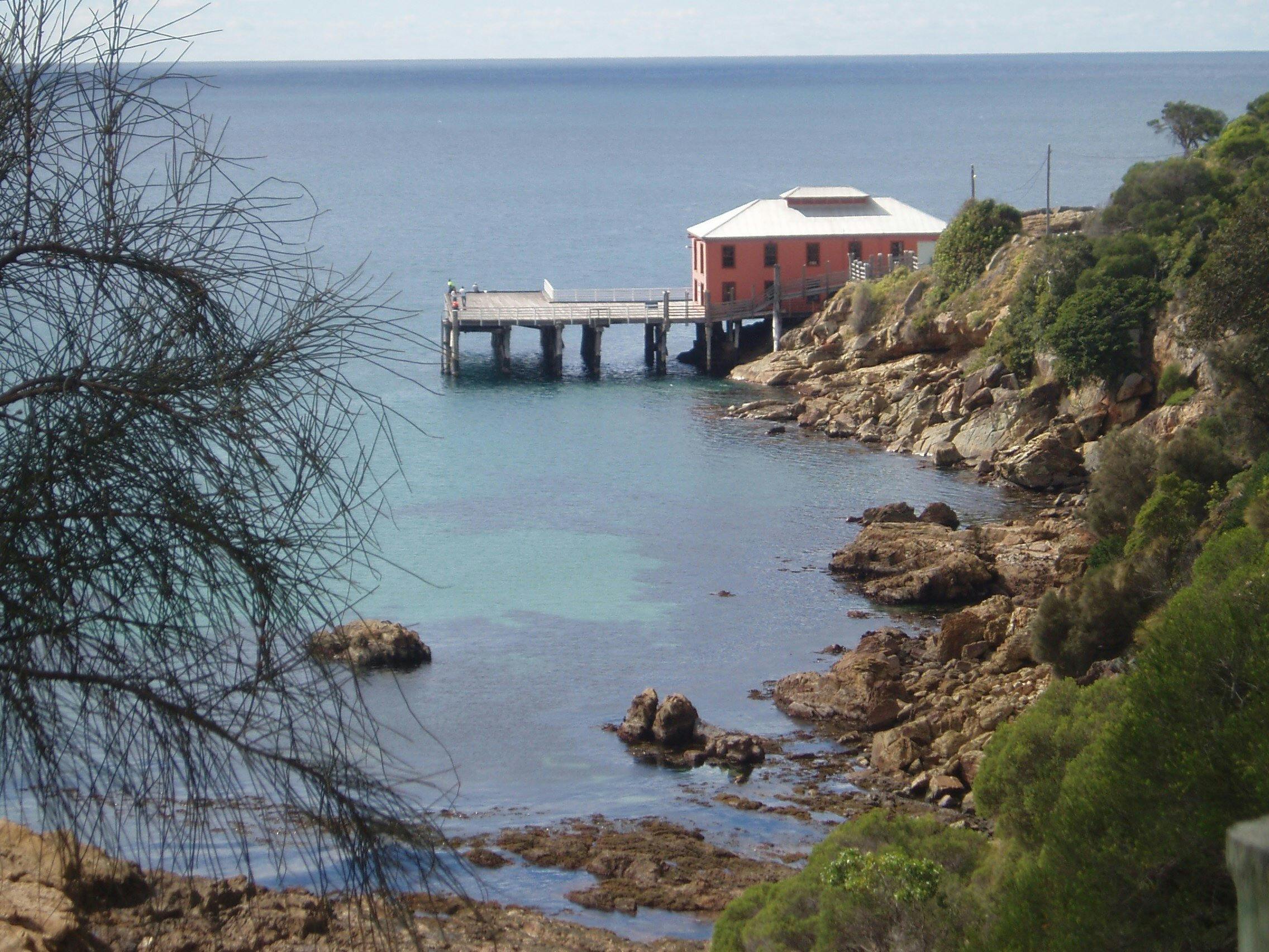 View from adjacent cliff