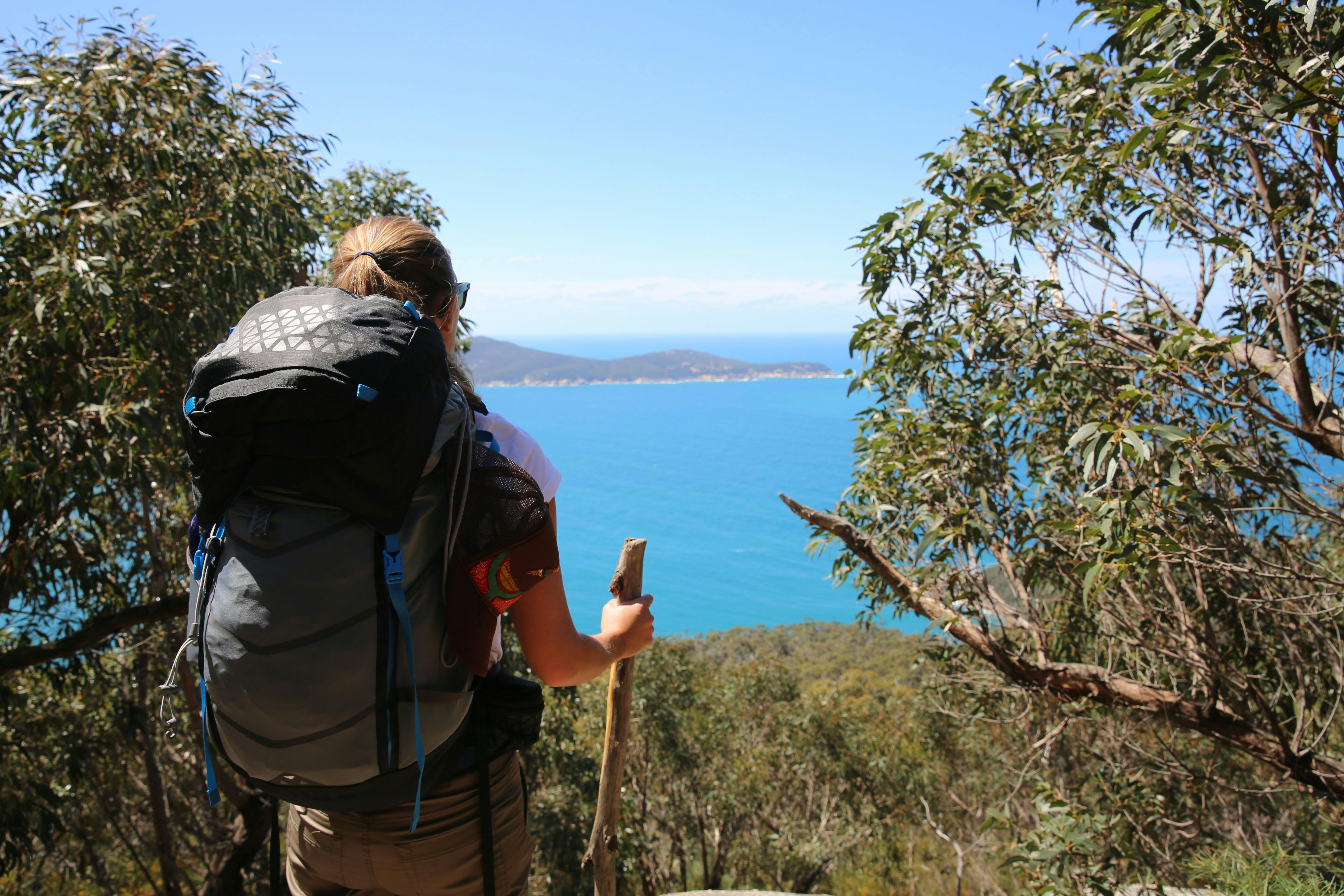 Hiking the Great Prom Walk at Wilsons Promontory, Gippsland, Victoria, Australia