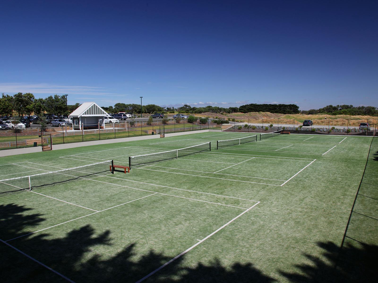 Four Mod-Grass Tennis Courts