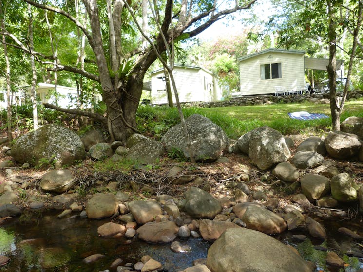 Riverside cabins