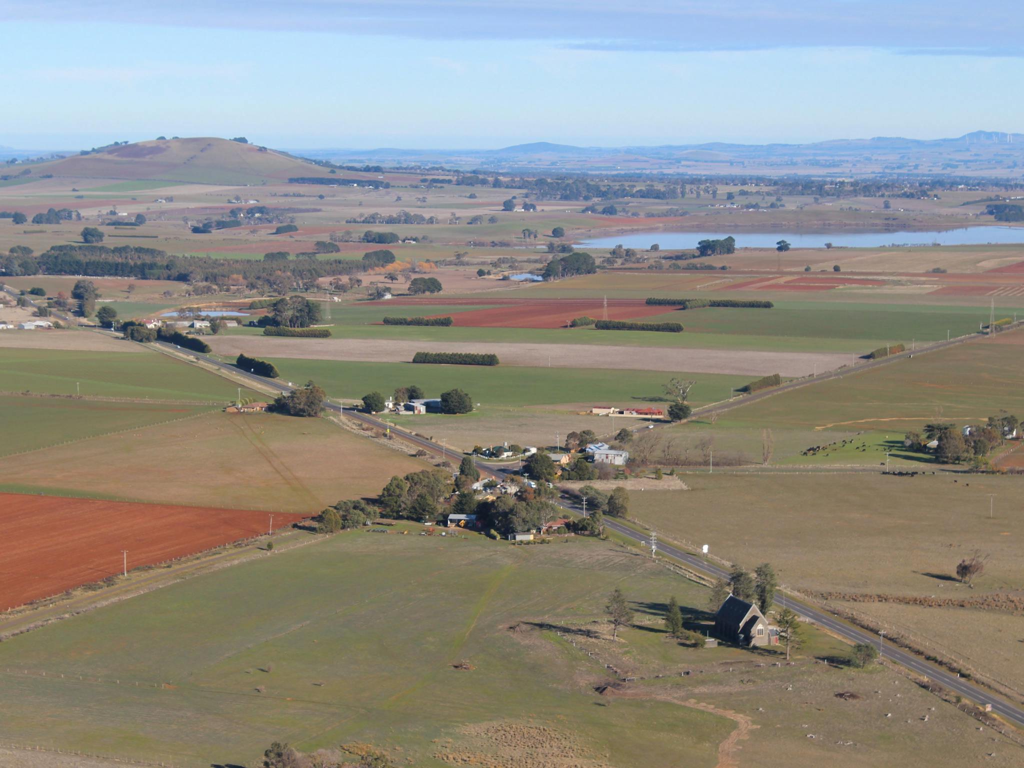 Daylesford from a hot air balloon