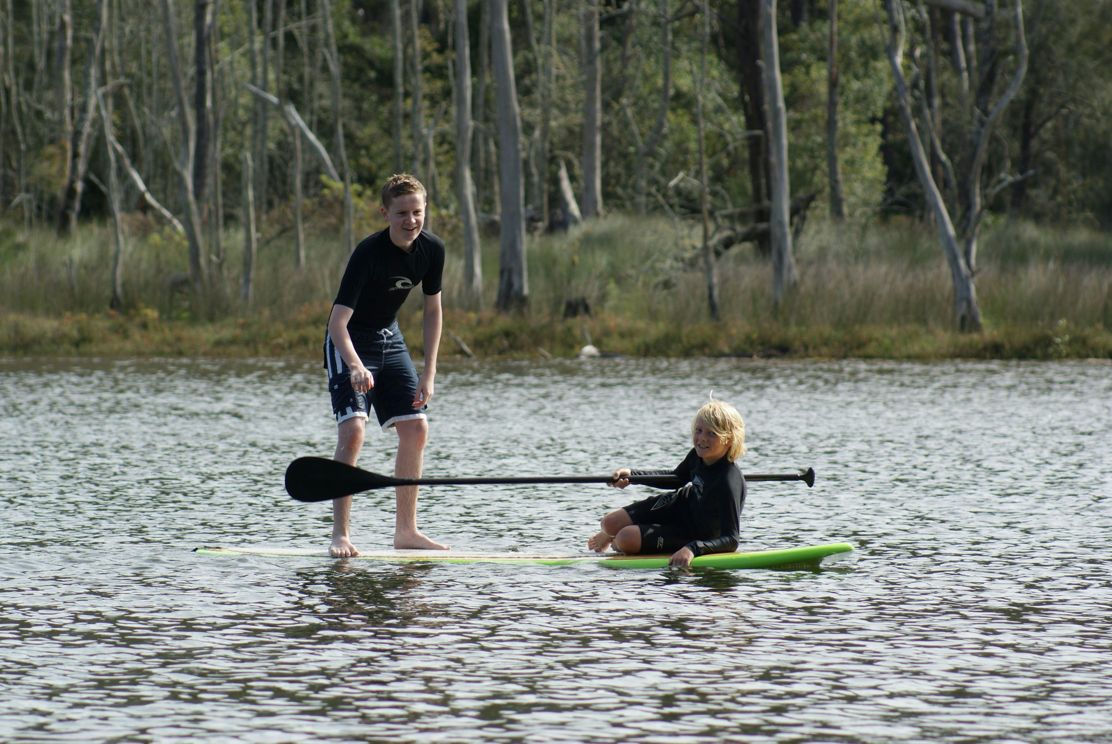 Stand Up Paddling can be great fun for kids to test their balance and just muck around.