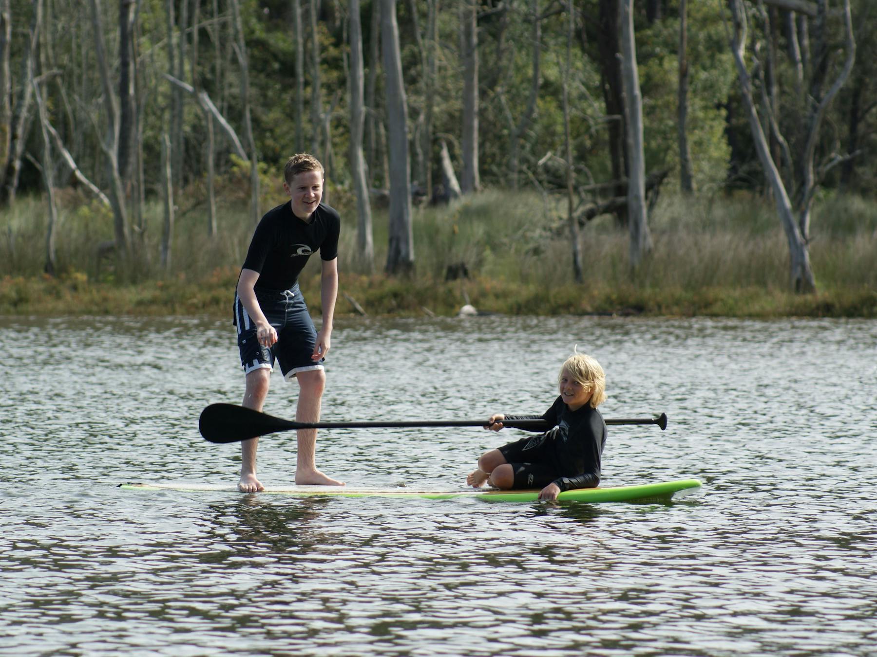 Stand Up Paddling can be great fun for kids to test their balance and just muck around.