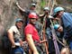 Adventurers half way down The North Walll