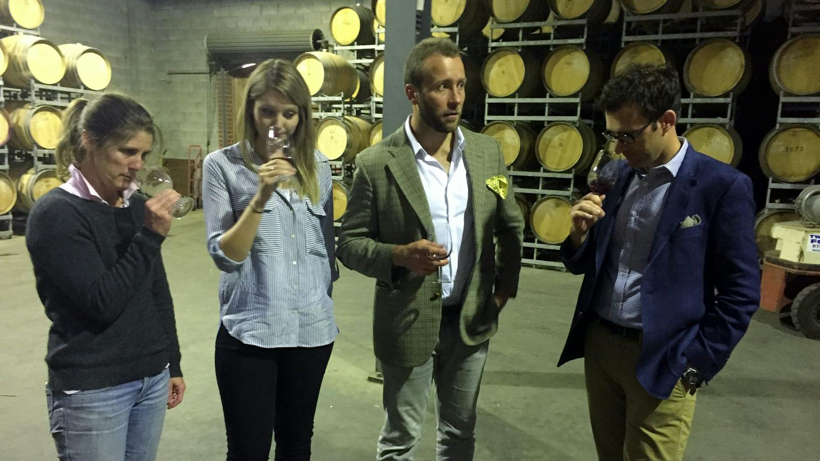 Willow Creek Winemaker, Geraldine Mcfaul tasting with Plunge guests