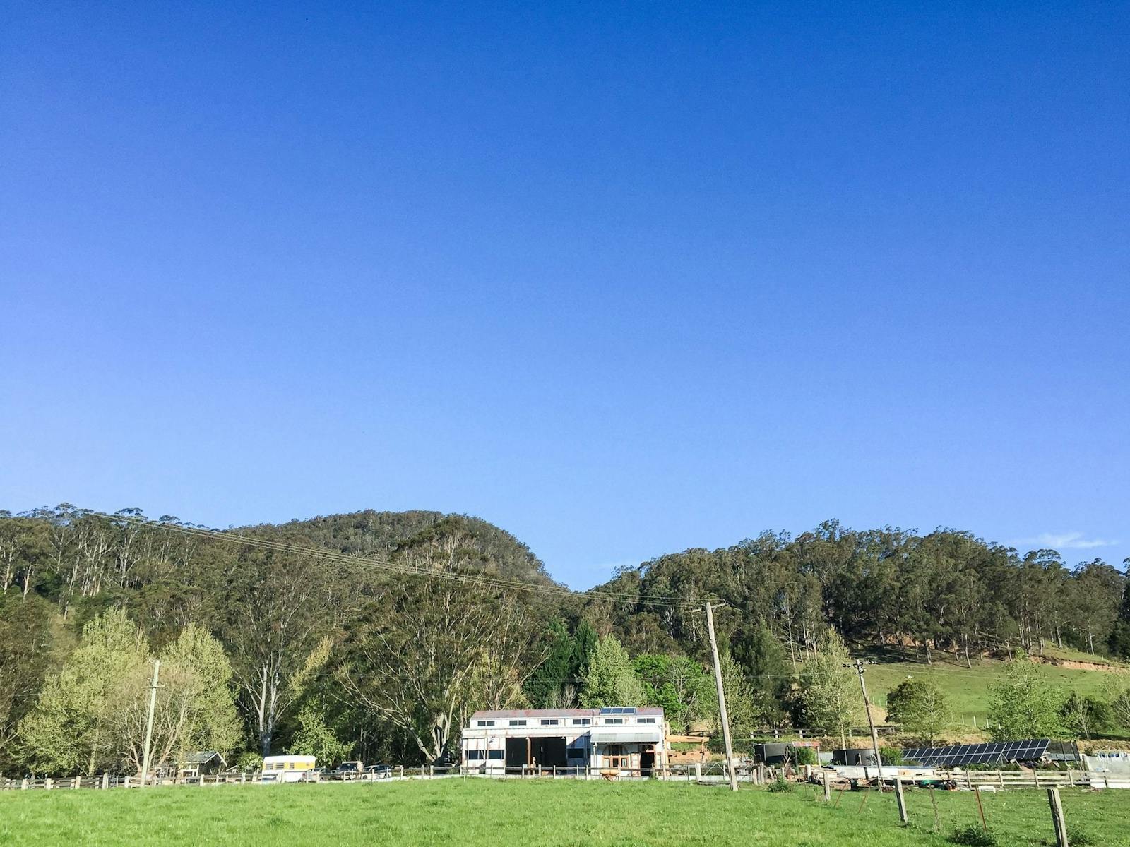 Looking back up toward Shed from paddock