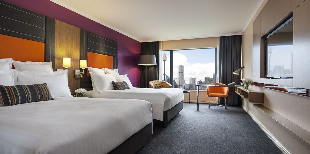 Superior Two Double Beds with Hyde Park View