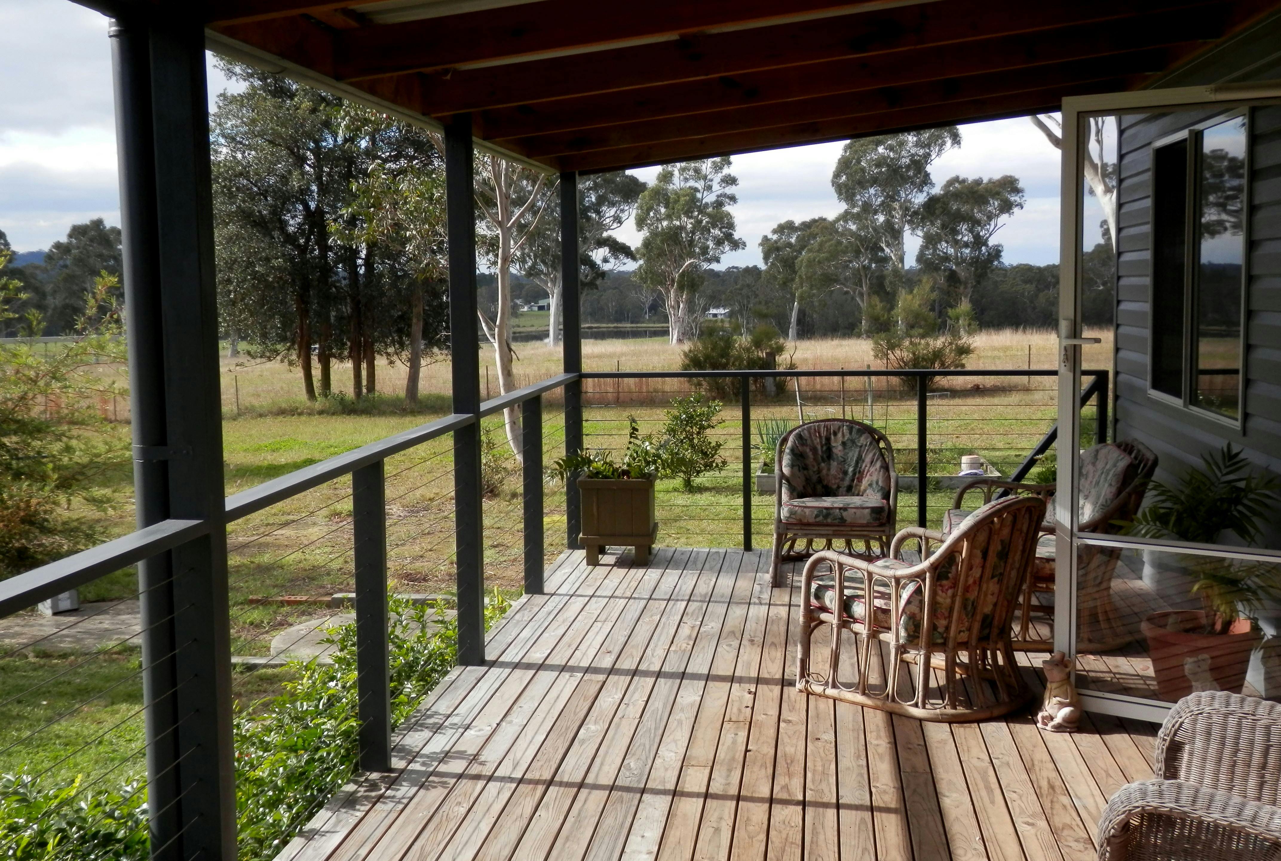 Looking east on front deck