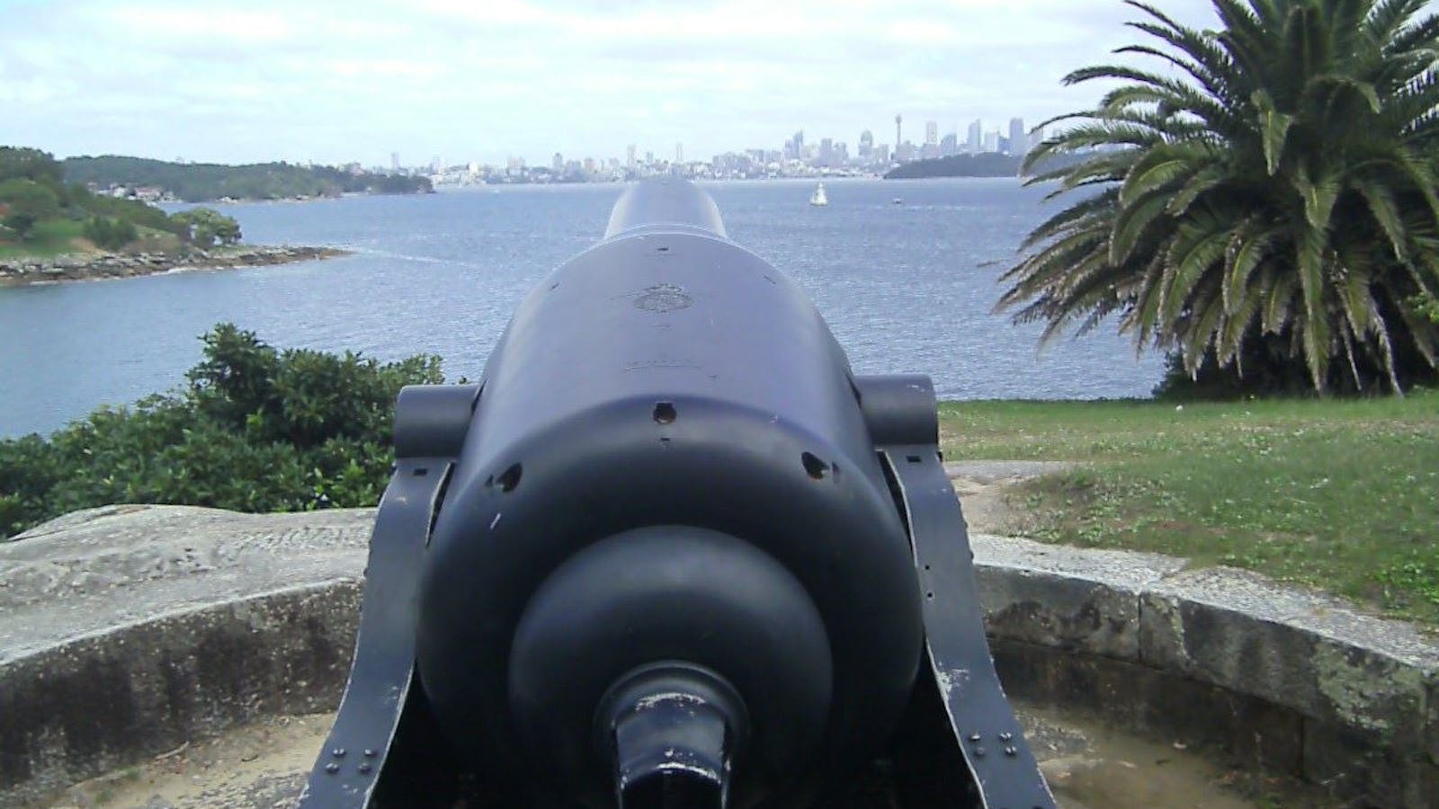 Gun emplacements.