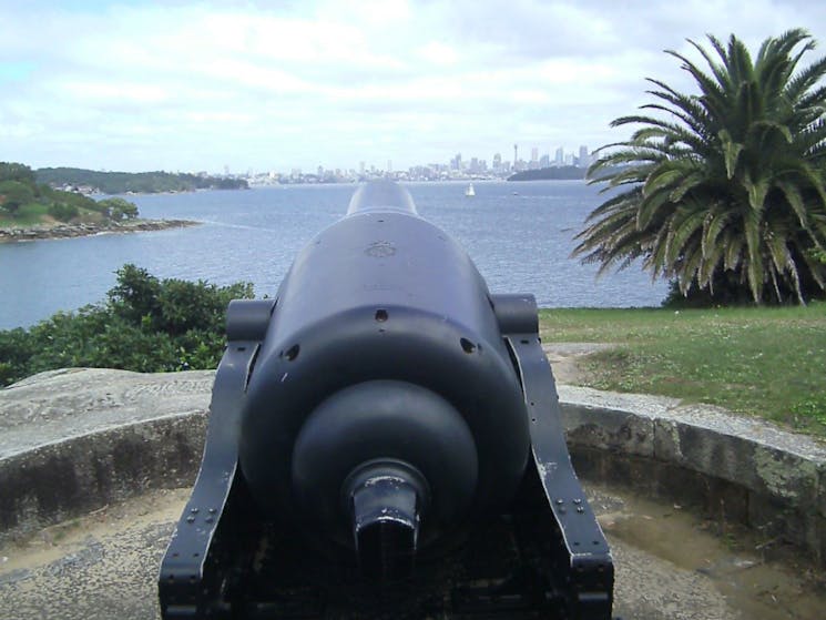 Gun emplacements.