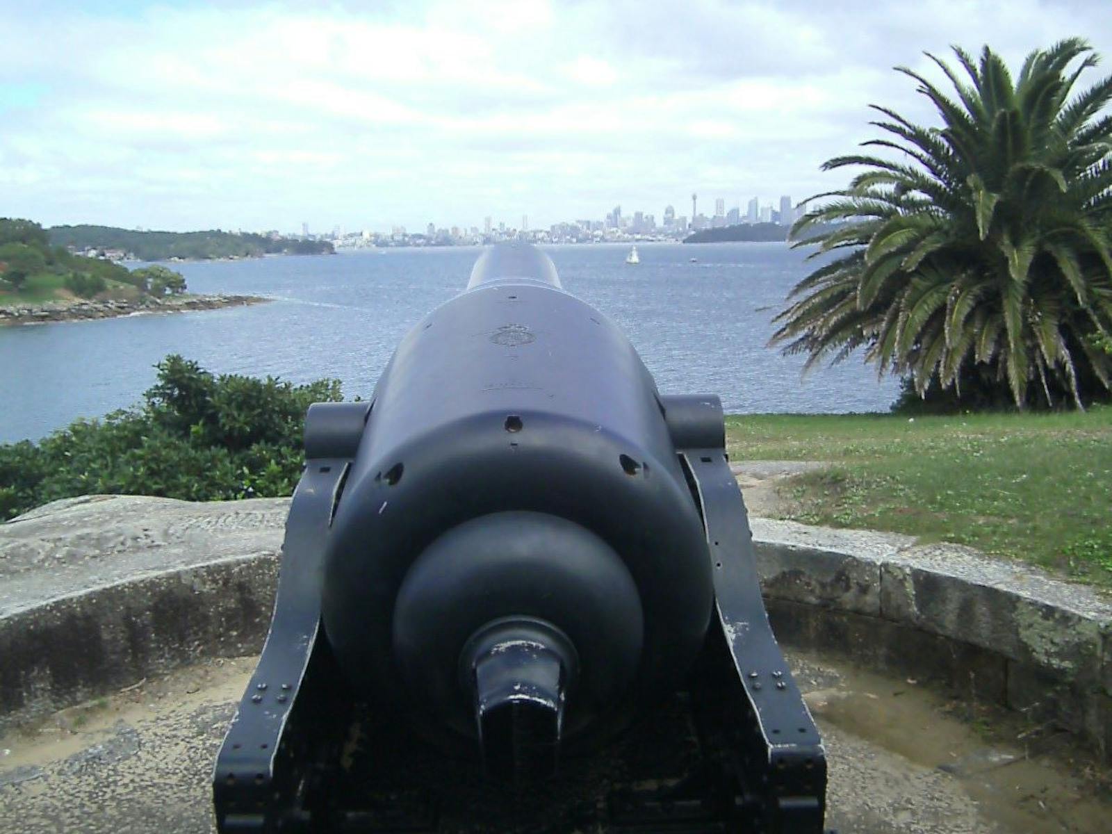 Gun emplacements.