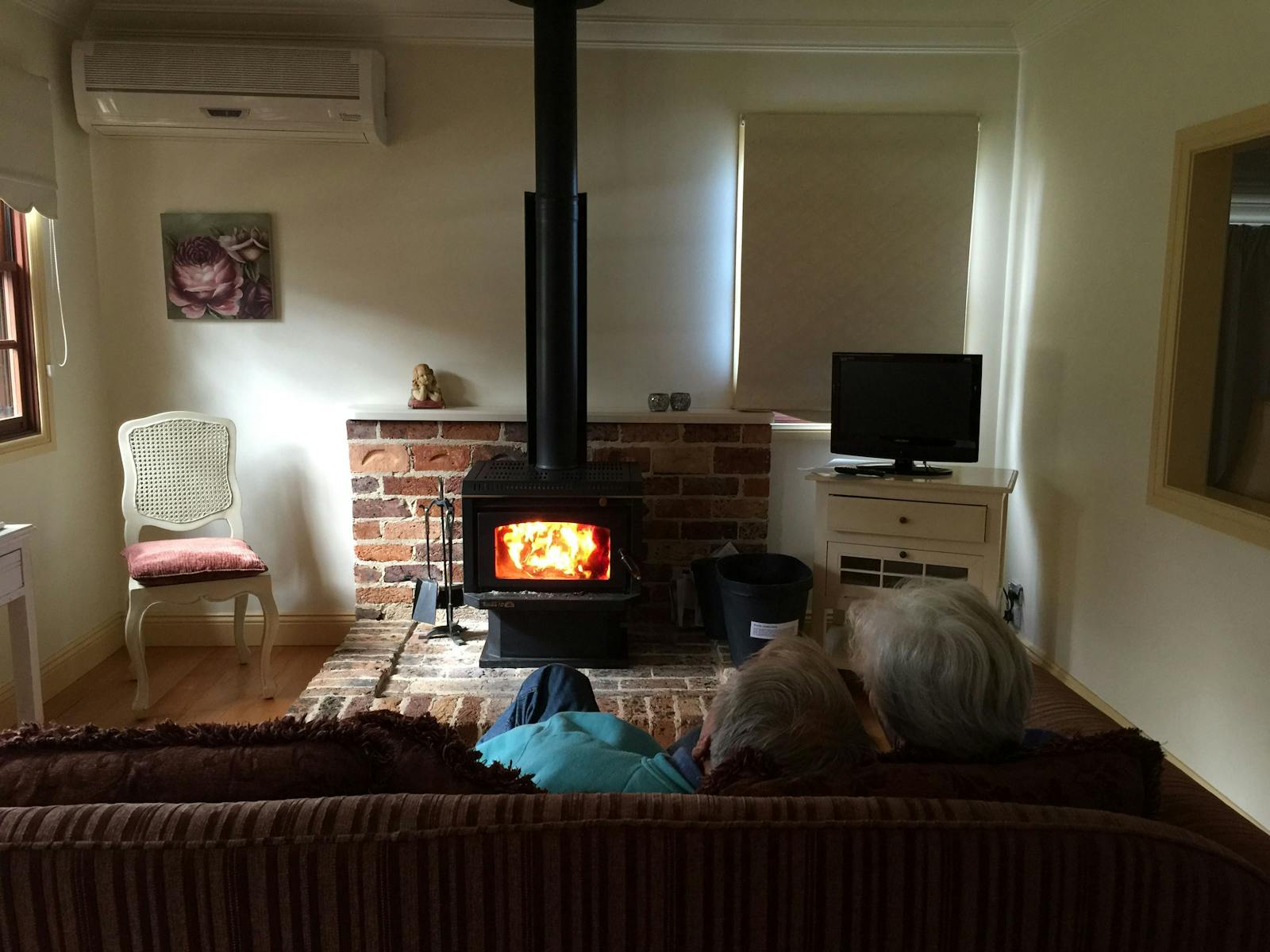 A fireside relax in the Dairy Cottage