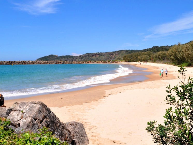 The calm waters of Pilot Beach