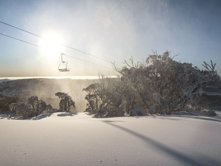 The beauty of Perisher in the morning is unbeatable