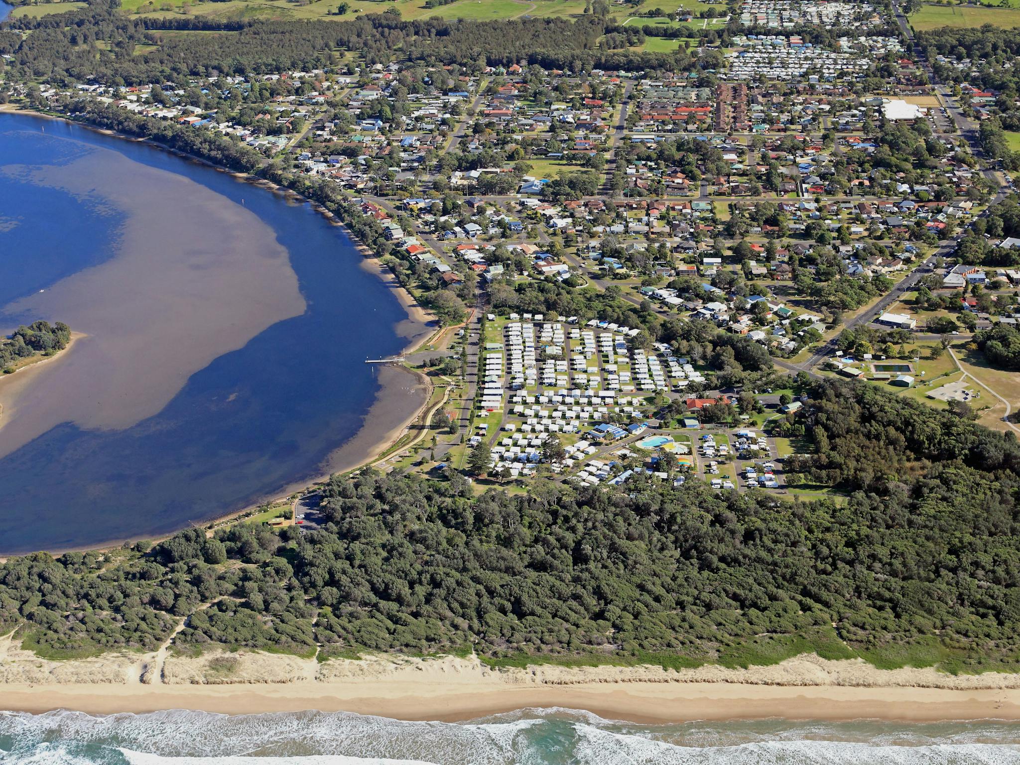 Aerial View of Shoalhaven Heads, South Coast, NSW.