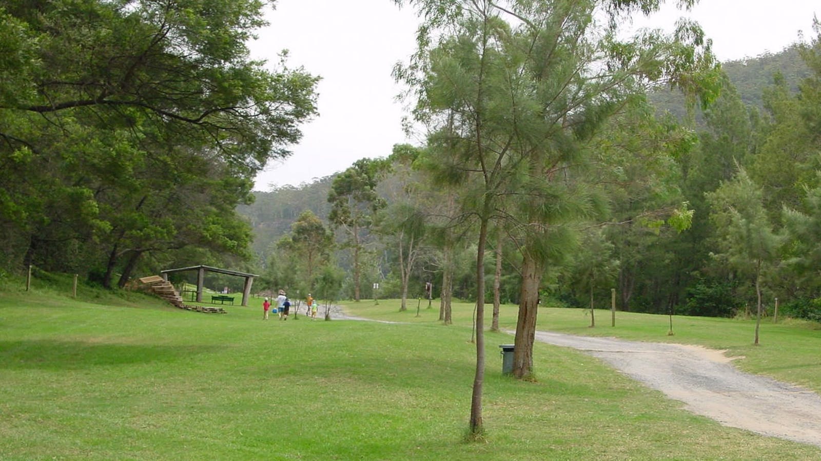 Camping area at Gradys Riverside Retreat on the Shoalhaven River at Burrier NSW