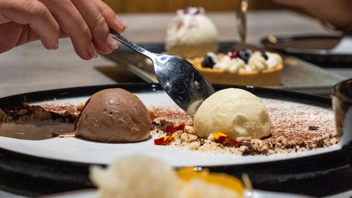 KOI Bar & Restaurant desserts, including Yin & Yang Mousse.