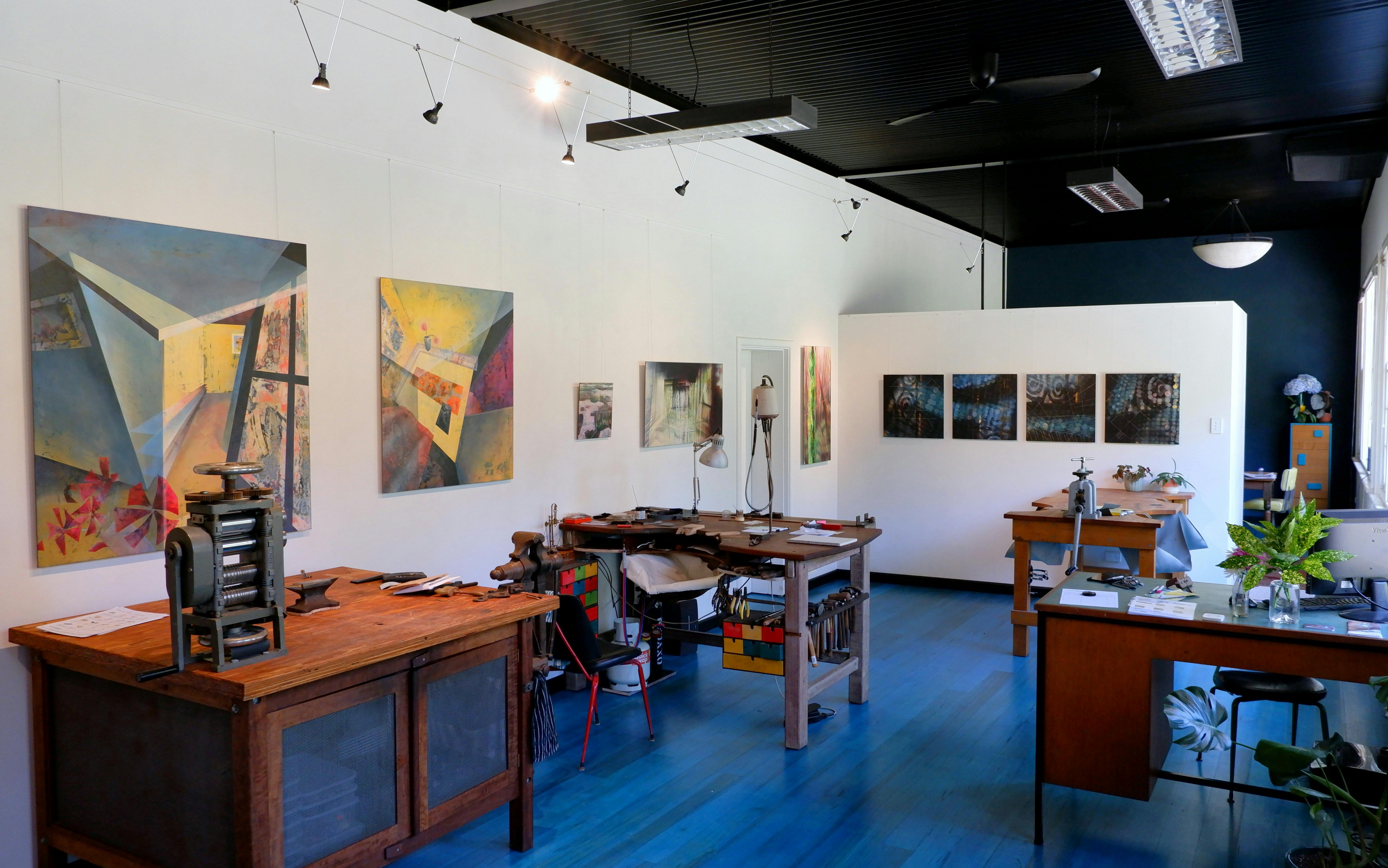 Marcus Foley's workshop at oneoftwo STUDIOS at Mayday Hills, Beechworth
