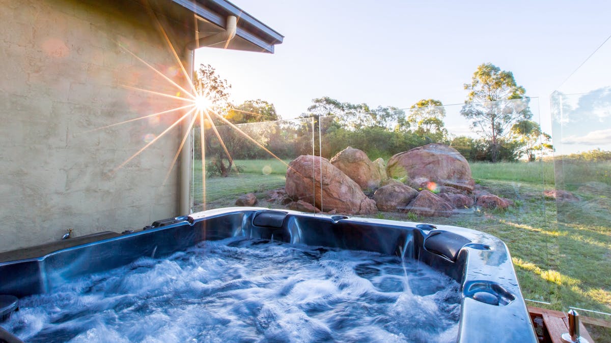 Luxury villa heated outdoor spa