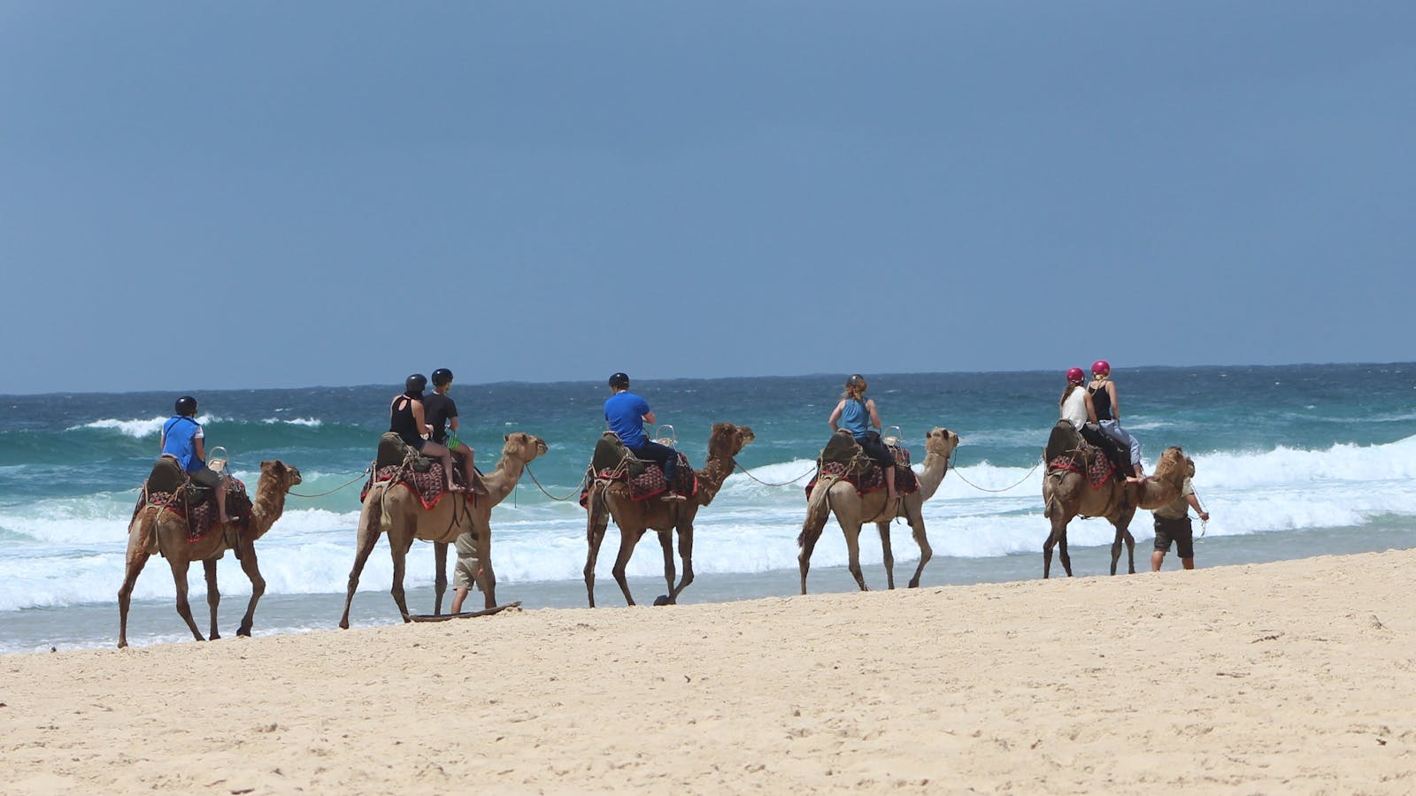 heading down the beach