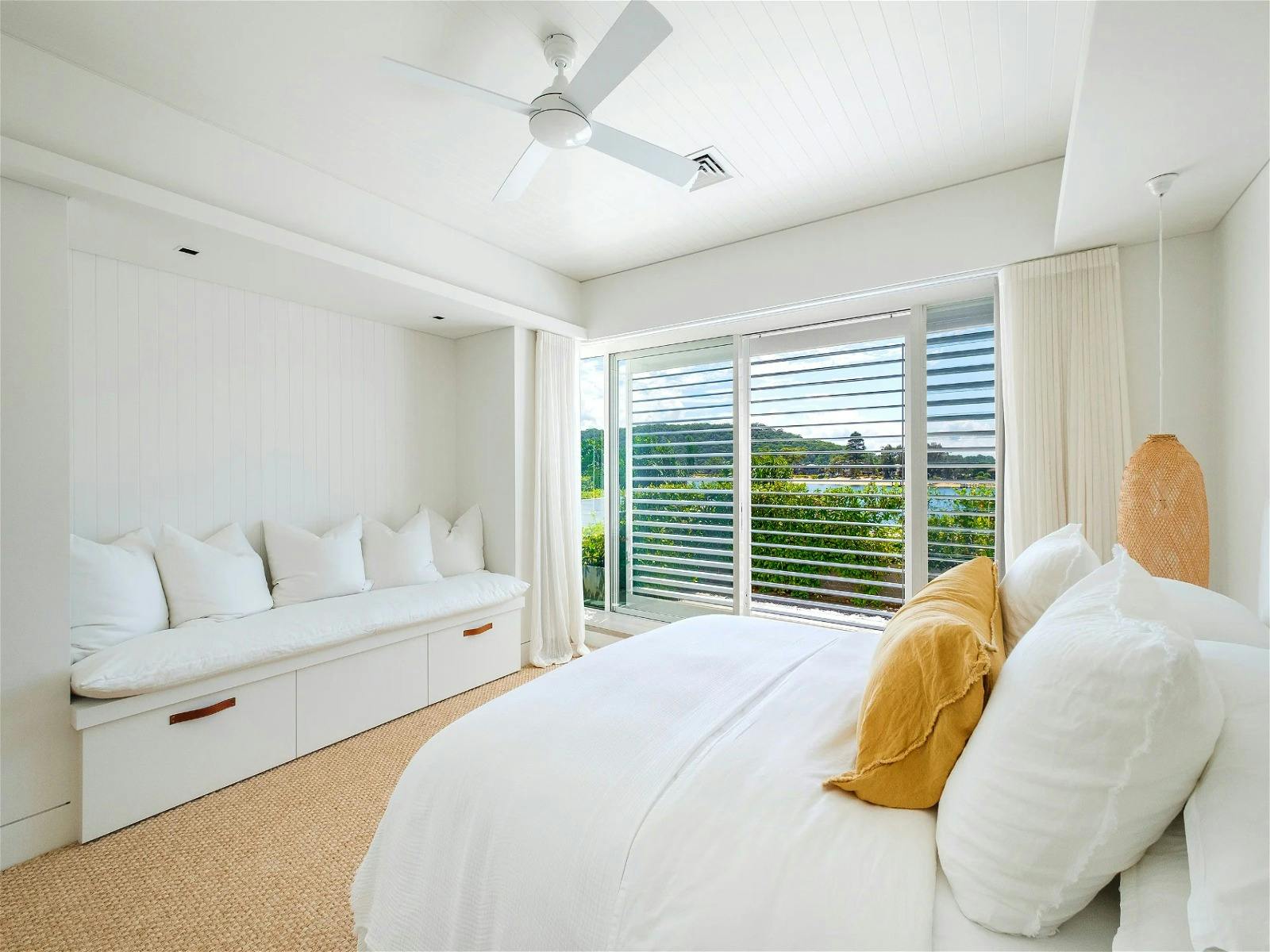 Stylish, light and airy bedroom