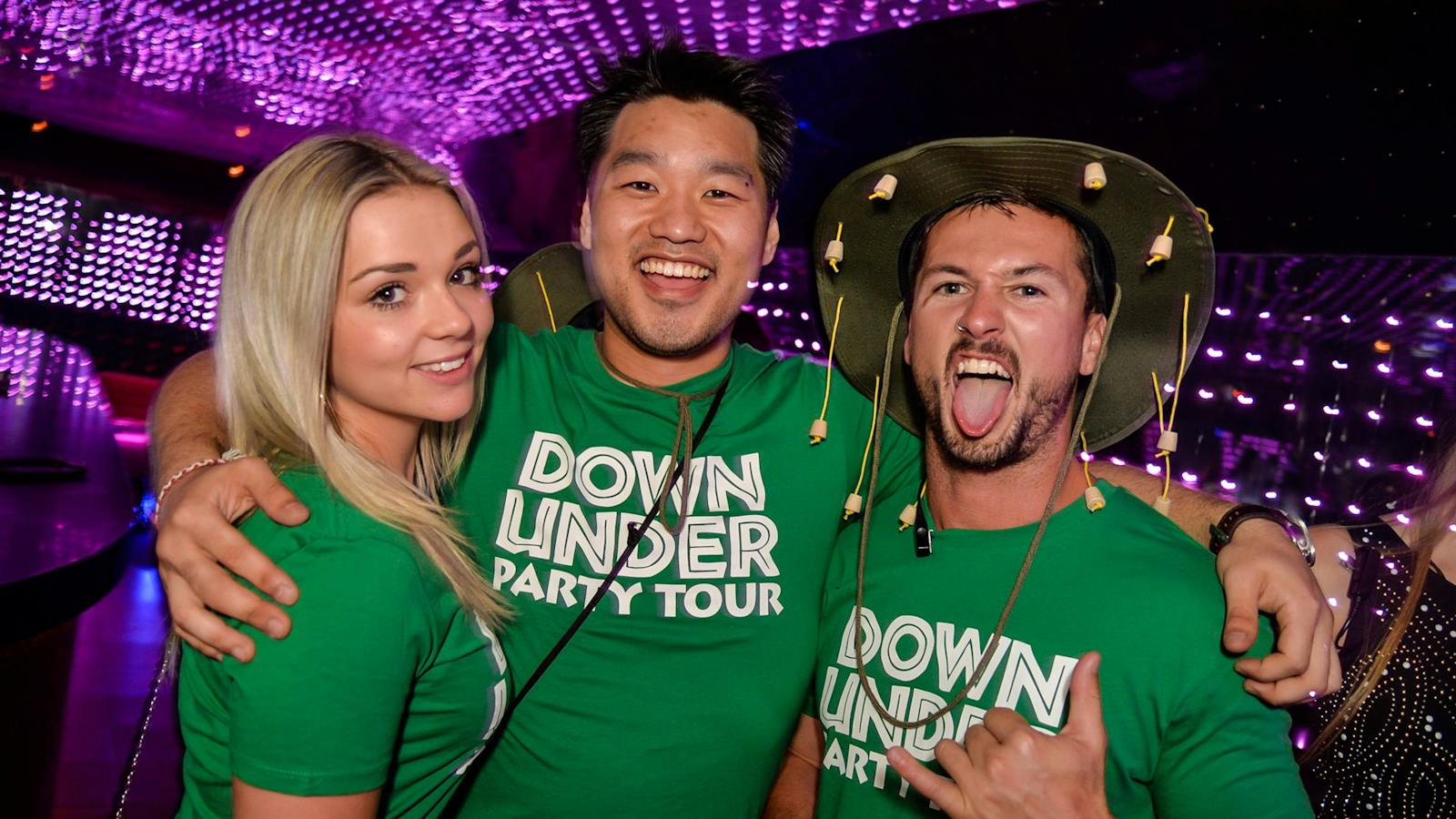 DU Party tour staff ready to party
