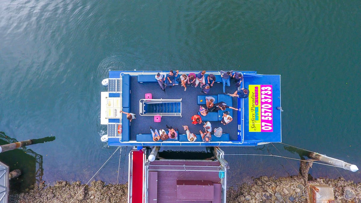 drone shot top deck gold coast surfers paradise
