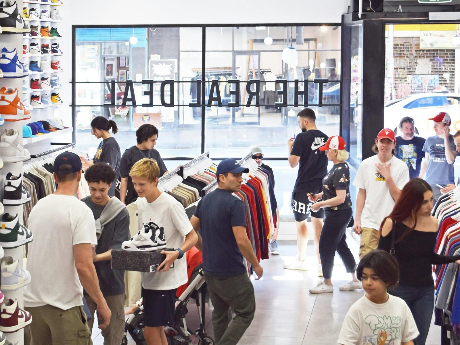 Photo inside The Real Deal - Vintage and Sneakers store on a busy day