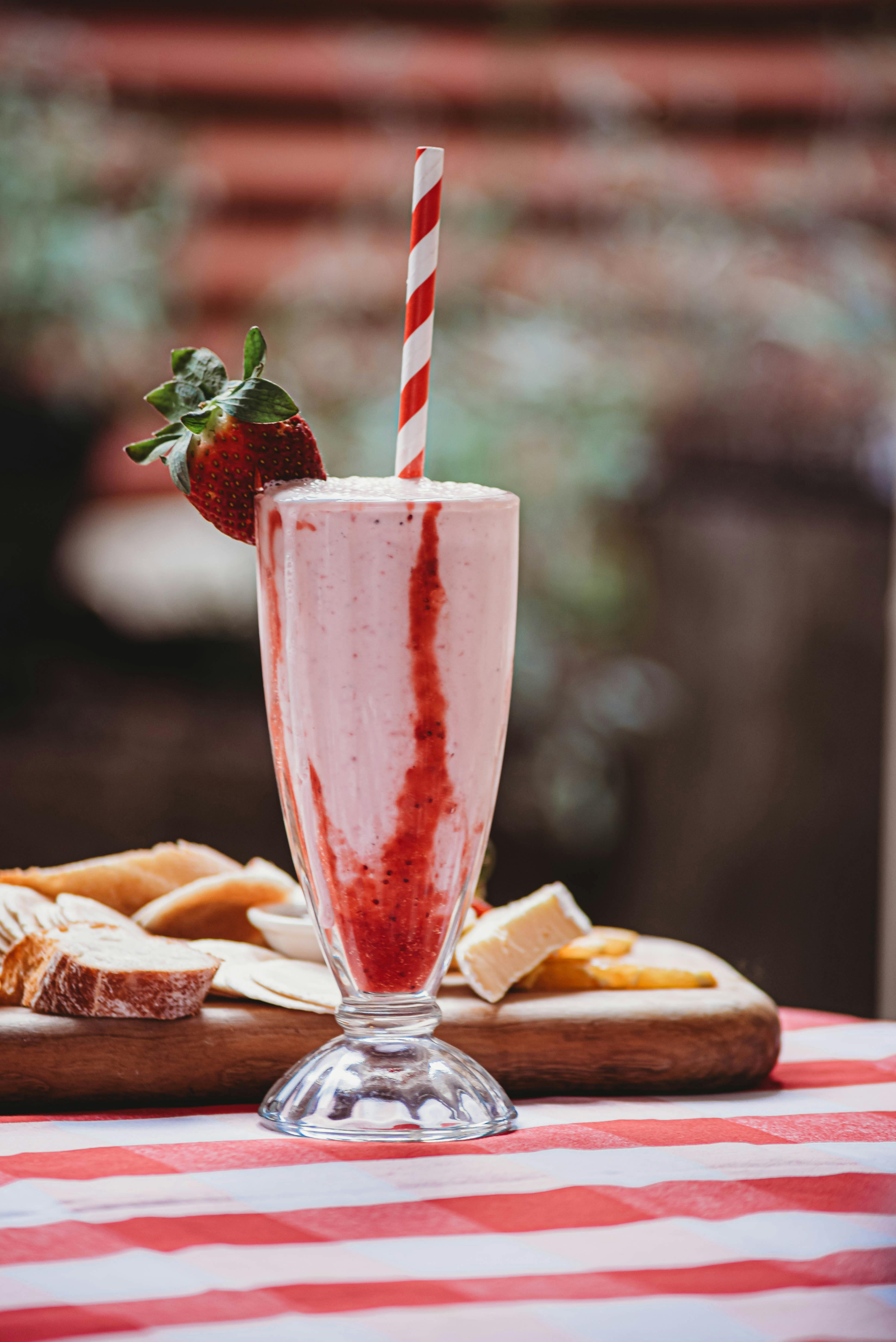Strawberry milk shake