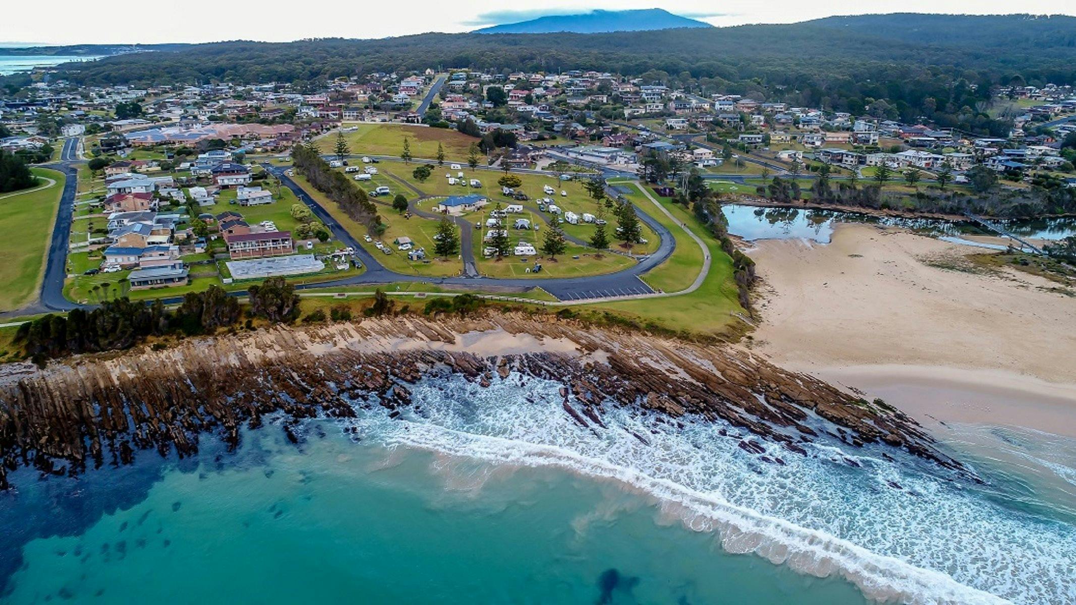Aerial view of the campground