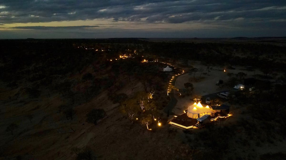 Arial night time view Arial night time view