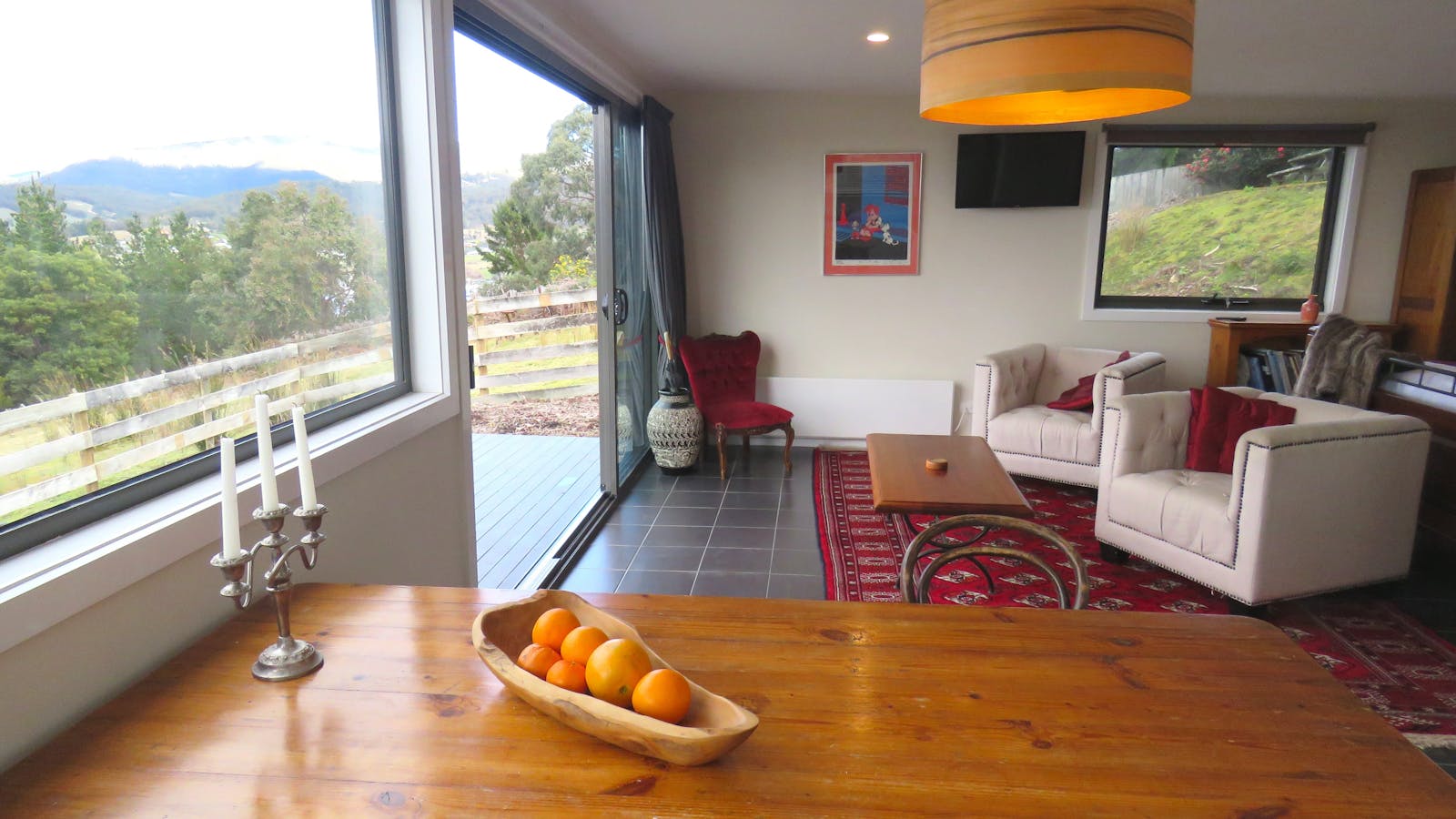 Looking across from the kichen to the sitting area