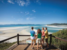 Two couple at lookout over Hill Inlet.