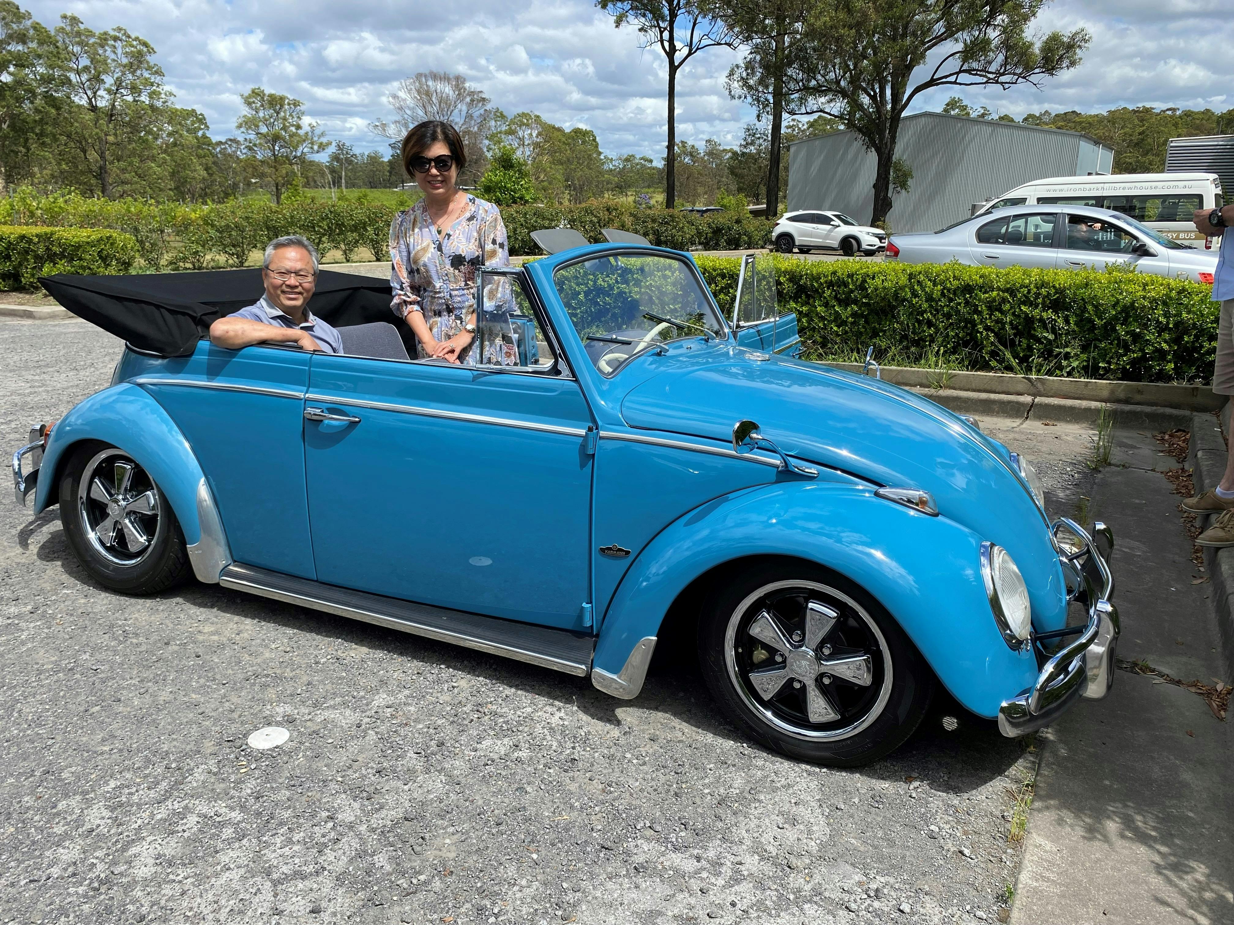 Twisted Vine Unique Tours - Half day wine tour Tour in Joycie 67 VW Beetle Karman Cabriolet